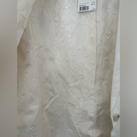 Zadig & Voltaire Viva Gradient Love Crystal Strass Blazer Ecru Size 42 NWT BNWT - Picture 8 of 11